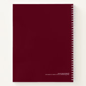 Vin Bourgogne minimal et Carnet "Recettes" blanc (Dos)