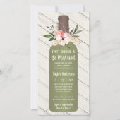 Vin Bouteille de douche nuptiale Invitation (Devant)