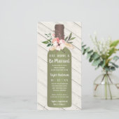 Vin Bouteille de douche nuptiale Invitation (Debout devant)