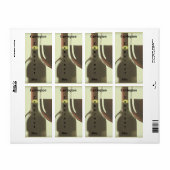 Vin bouteille et verre Étiquette à vin (Feuille entière)