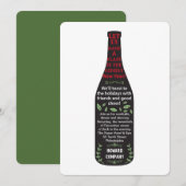 vin bouteille vacances invitation (Devant / Derrière)