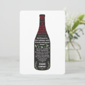vin bouteille vacances invitation (Debout devant)