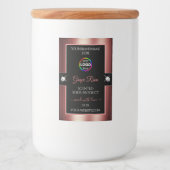 Vin brillant noir brillant Rouge Logo Étiquette pr (Devant)