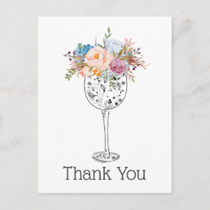 vin, carte de remerciements