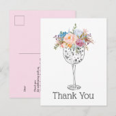 vin, carte de remerciements (Devant / Derrière)