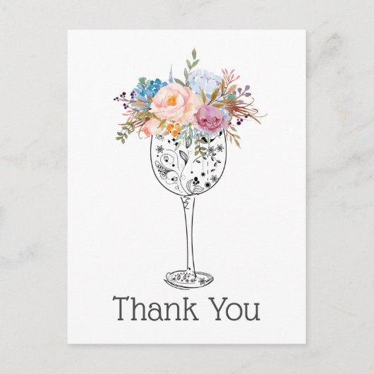 vin, carte de remerciements (Devant)