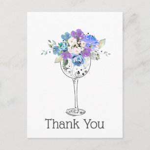vin, carte de remerciements