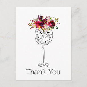 vin, carte de remerciements
