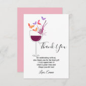 vin, carte de remerciements (Devant / Derrière)