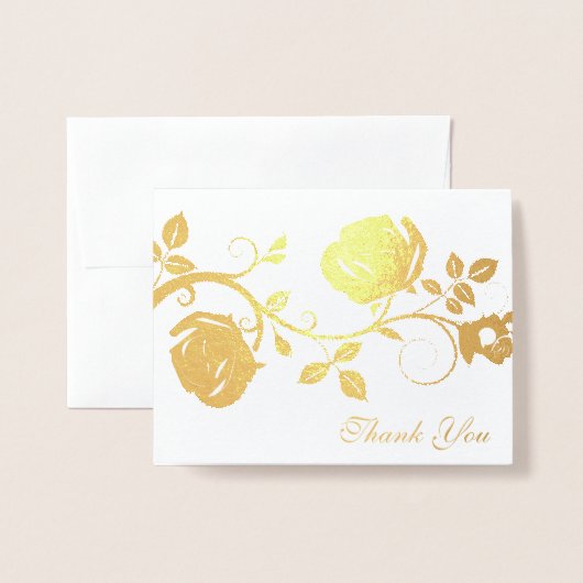 Vin carte de remerciements-Rose (Devant avec enveloppe)