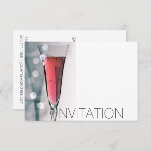 Vin Cocktail Invitation Vip (Devant / Derrière)