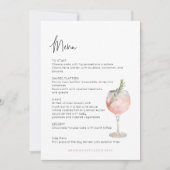 Vin Cocktail Thème Age to Perfection Bridal Menu (Devant)