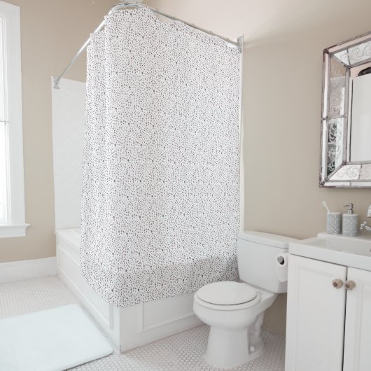 Vin Confetti Aquarelle Points Douche Rideau (En situation)