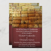 Vin Cork Faire-part de mariage (Devant / Derrière)