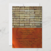 Vin Cork Faire-part de mariage (Dos)