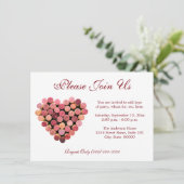 Vin Cork Invitations Coeur (Debout devant)