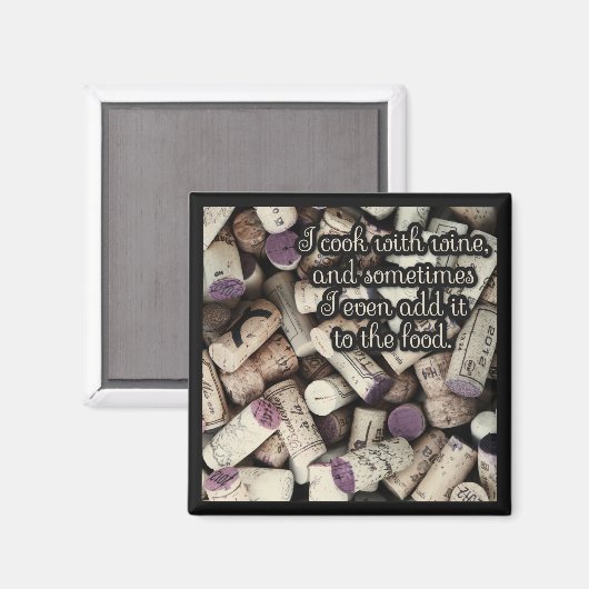 Vin Corks Aimant de citation (Recto/Verso)