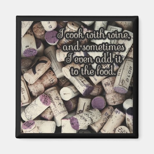 Vin Corks Aimant de citation (Devant)