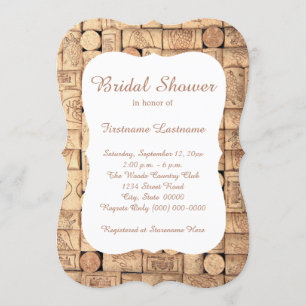 Vin Corks Bridal Douche Invitations