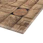 Vin Corks Planche à découper en verre (Coin)
