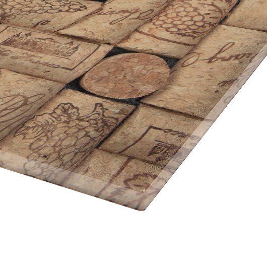 Vin Corks Planche à découper en verre (Coin)