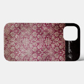 Vin Damask vintage, coque iphone personnalisé (Verso (horizontal))