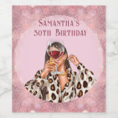 Vin d'anniversaire étiquettes photo personnalisés (Étiquettes simples)