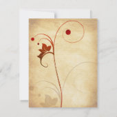 Vin d'automne Berries Mariage RSVP Réponse (Dos)