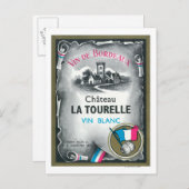 Vin De Bordeaux Wine LabelEurope Briefkaart (Voorkant / Achterkant)