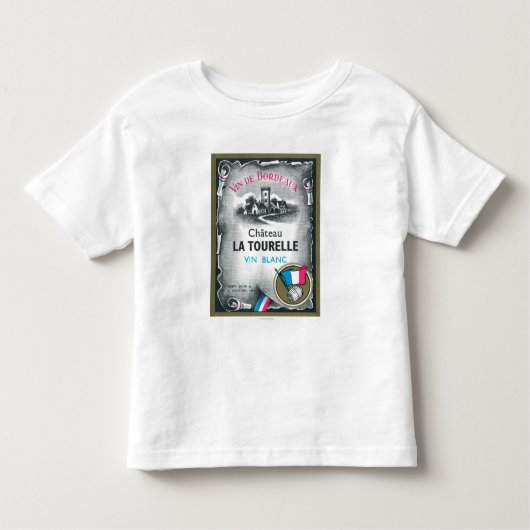 Vin De Bordeaux Wine LabelEurope Kinder Shirts (Voorkant)