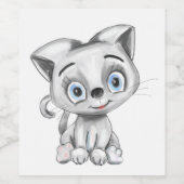 Vin de chat amusant Étiquette - Cadeau personnalis (Étiquettes simples)