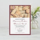 Vin de Cork Faire-part de mariage à thème (Debout devant)