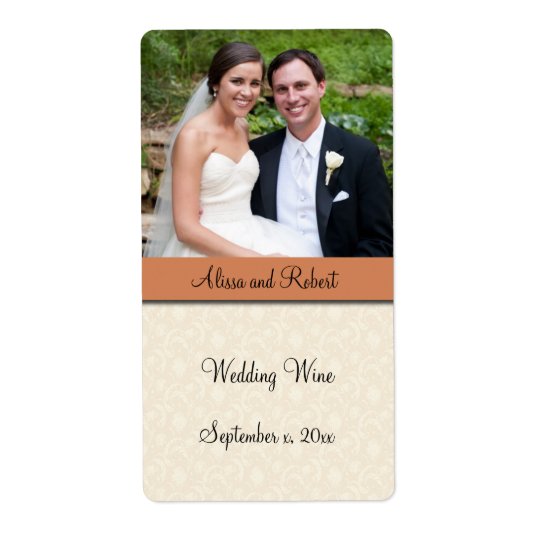 Vin de mariage, étiquette fait sur commande de