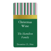 Vin de Noël Étiquette (Devant)