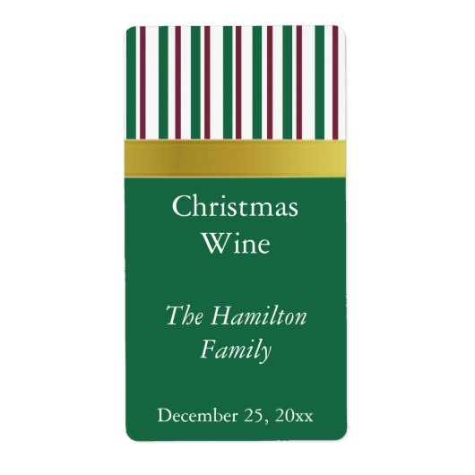 Vin de Noël Étiquette (Devant)