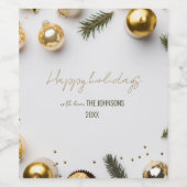 Vin de Noël Étiquette (Étiquettes simples)