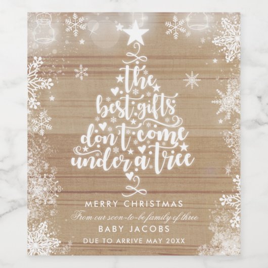 Vin de Noël étiquette Grossesse Révéler cadeau de  (Étiquettes simples)