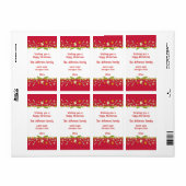 Vin de Noël étiquette personnalisé mistletoe rouge (Feuille entière)