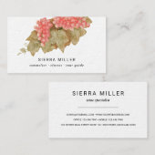 vin de raisin rouge guide carte de visite (Devant / Derrière)