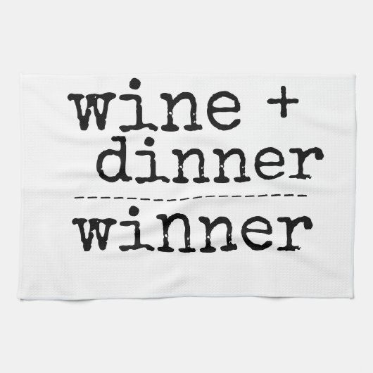 VIN DE SERVIETTE DE CUISINE + GAGNANT DE DÎNER (Horizontal)