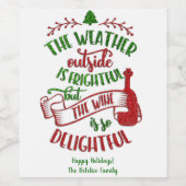 Vin de vacances Festin Étiquette - Vin de temps (Étiquettes simples)