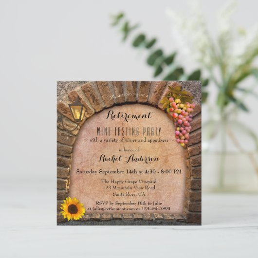 Vin Dégustation Retraite Invitation (Debout devant)