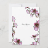 Vin d'orchidée rose Faire-part de mariage (Dos)