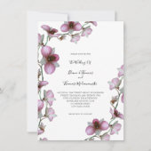 Vin d'orchidée rose Faire-part de mariage (Devant)