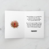 Vin éclaboussant 61e anniversaire carte (Intérieur)