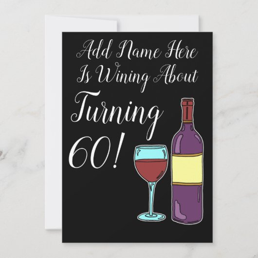 Vin Environ 60e anniversaire Funny Invitation (Devant)