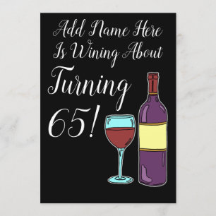 Vin environ 65e anniversaire Funny Invitation