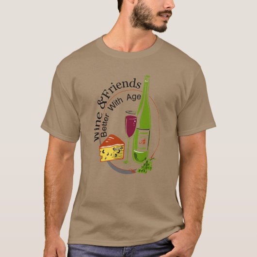 Vin et amis, T-shirt (Devant)