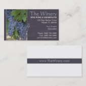 Vin et carte de visite de Champagne (Devant / Derrière)