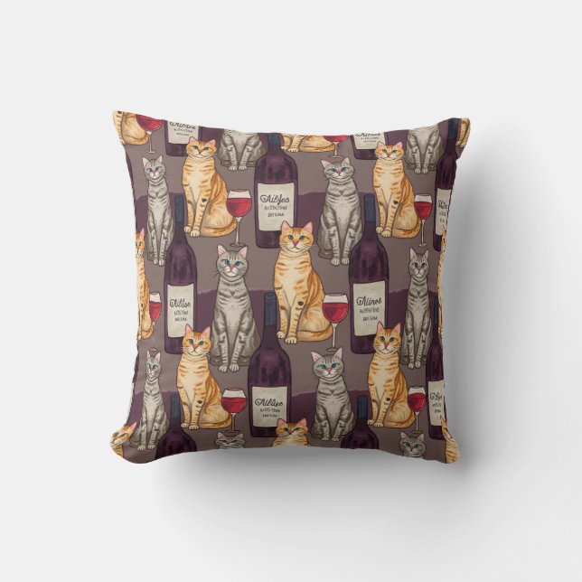vin et chats coussin coussin. (Recto)